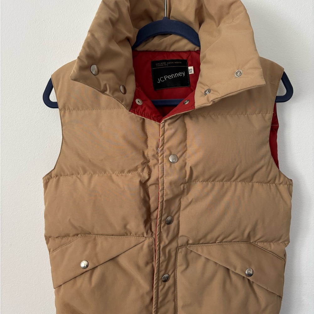 70’s vintage JCPenney Tan Puffer Vest for Men